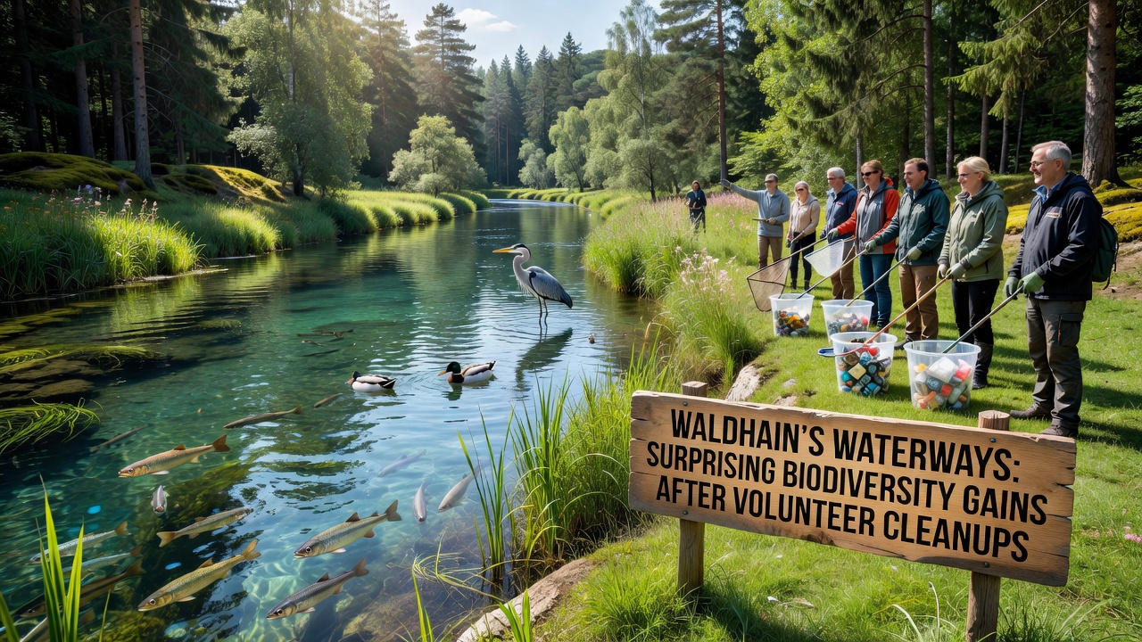 Aquatic sampling equipment and recorded species data from a Waldhain river monitoring station